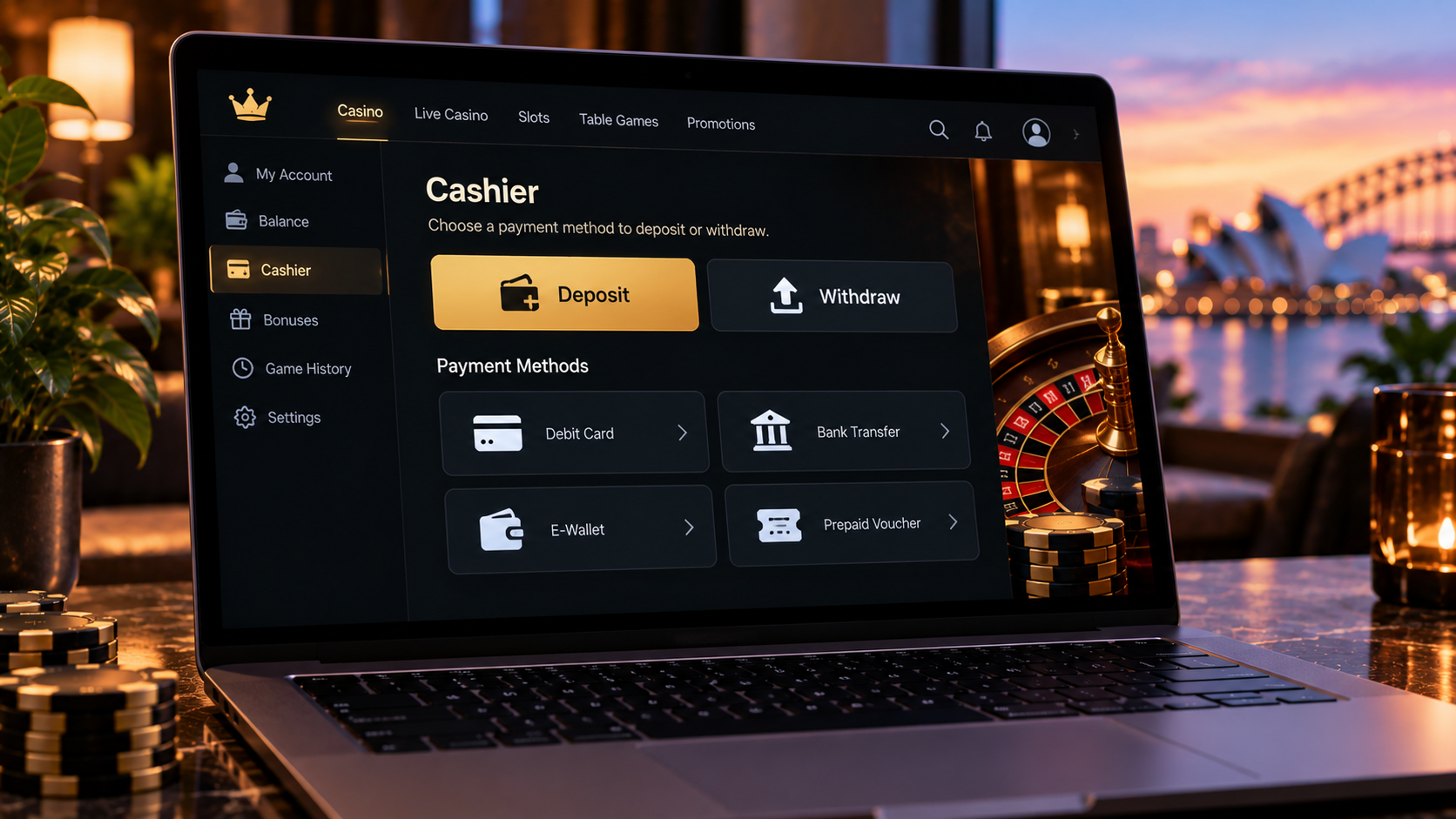 Deposit and Withdrawal Options at Australian Online Casinos